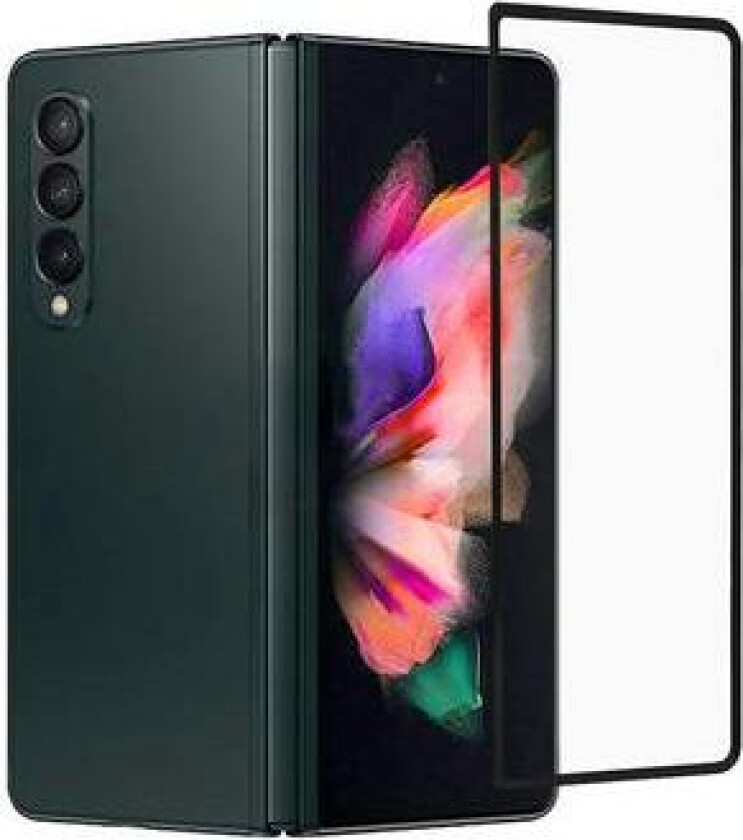Samsung Galaxy Z Fold3 5G Rurihai Full Cover Skjermbeskyttere Panzerglass - Svart Kant