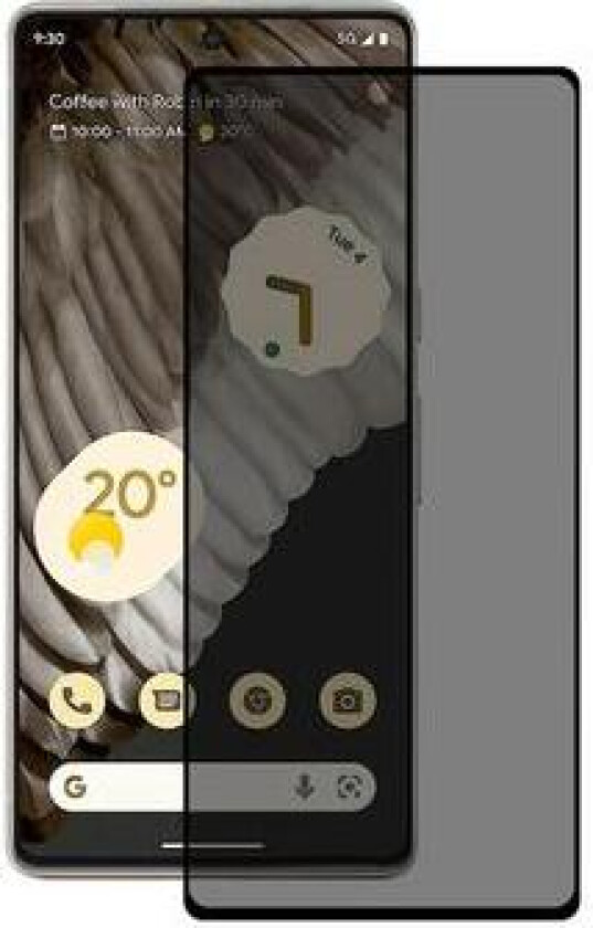 Google Pixel 7 Pro Privacy Full Cover Skjermbeskyttere Panzerglass - Svart Kant