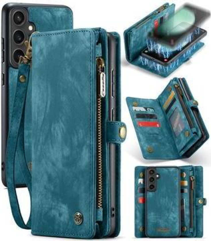 Samsung Galaxy S23 FE Caseme C30 Multifunksjonell Lommebok-deksel - Blå