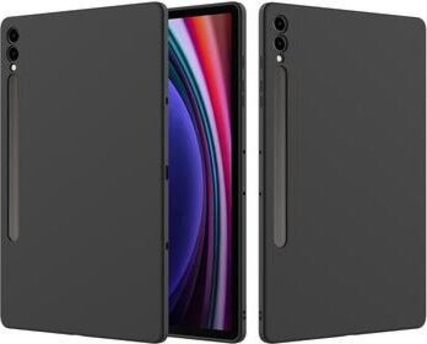 Samsung Galaxy Tab S9+/S9 FE+ Liquid Silicone Deksel - Svart