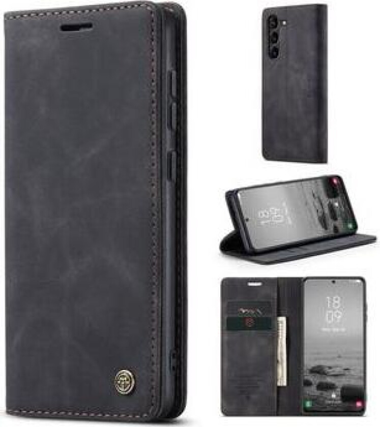 Samsung Galaxy S23 5G Caseme 013 Series Lommebok-deksel - Svart