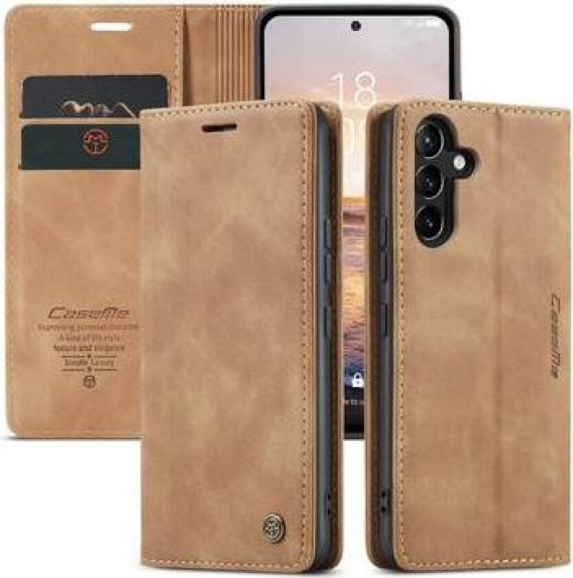 Samsung Galaxy A54 5G Caseme 013 Series Lommebok-deksel - Brun