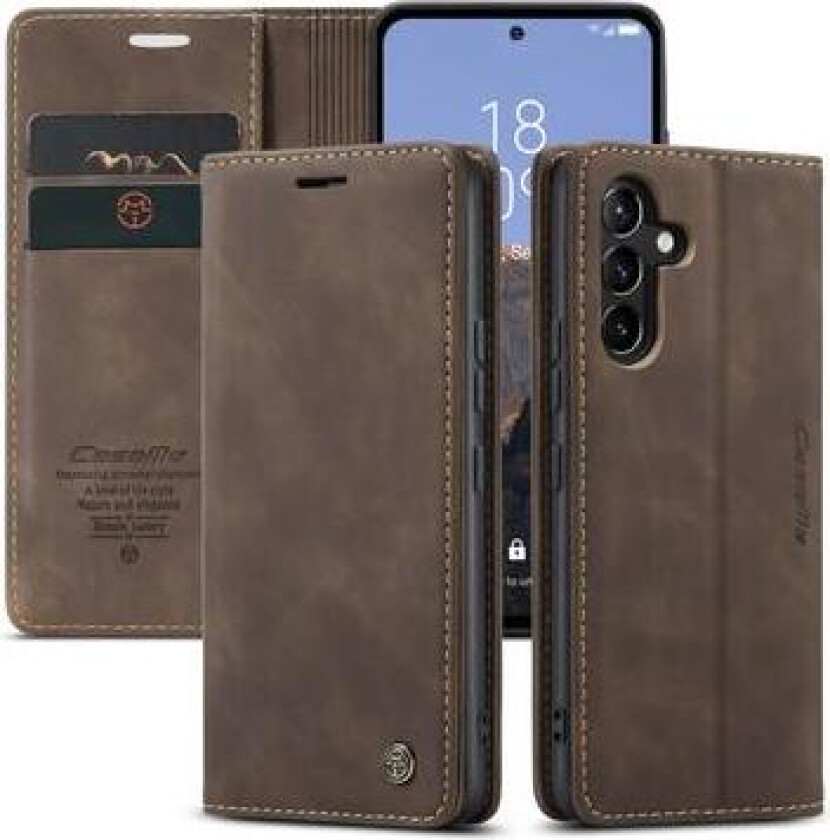 Samsung Galaxy A54 5G Caseme 013 Series Lommebok-deksel - Kaffe