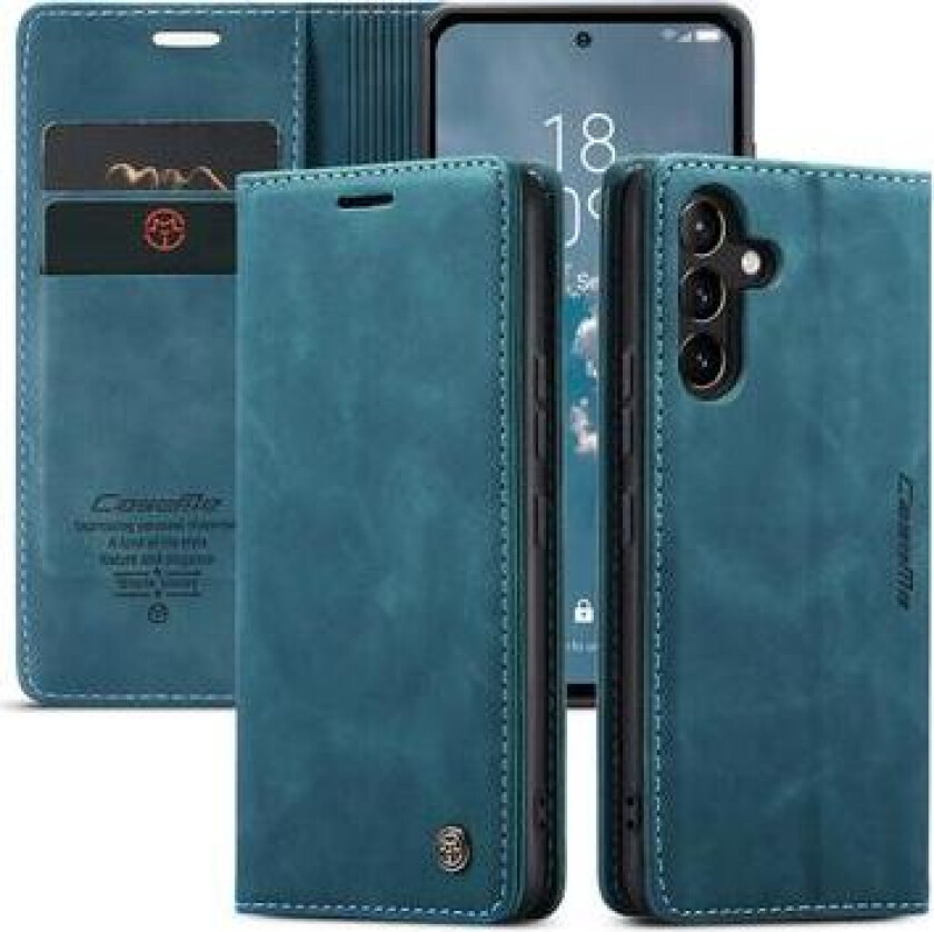 Samsung Galaxy A54 5G Caseme 013 Series Lommebok-deksel - Blå