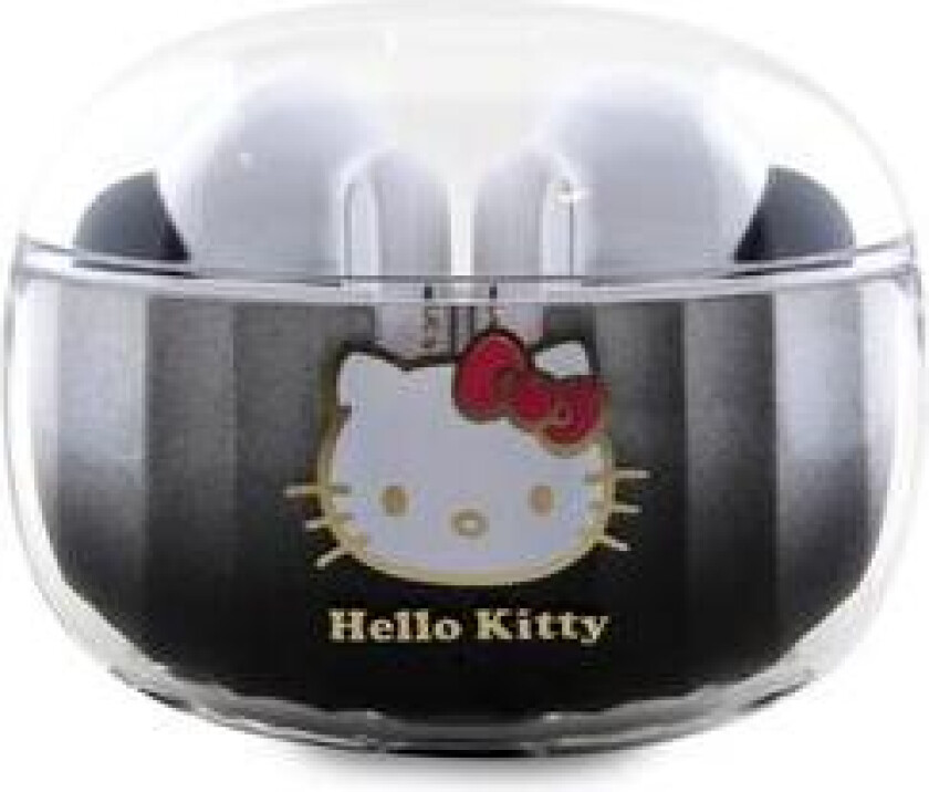 Hello Kitty Gradient Electroplating Logo TWS øretelefoner - Svart