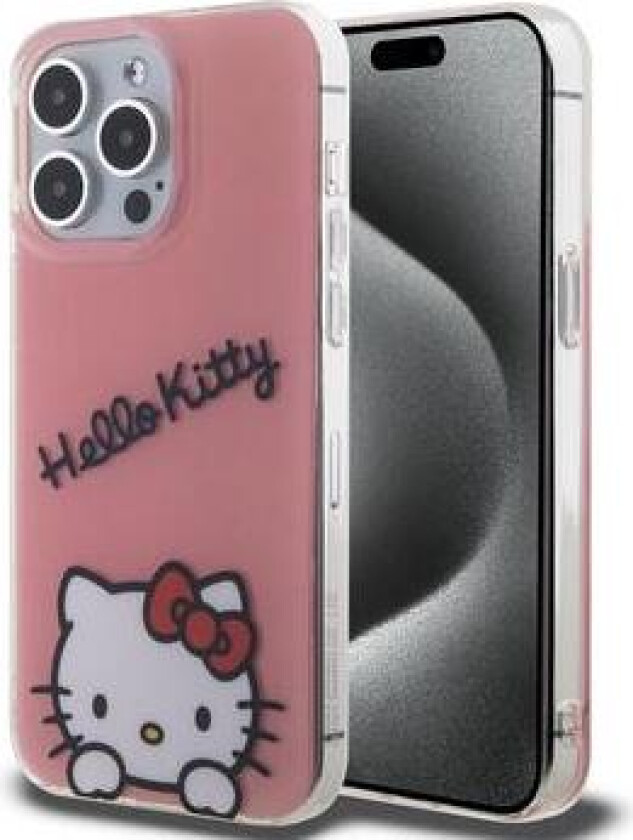 iPhone 15 Pro Max Hello Kitty IML Daydreaming-deksel - Rosa