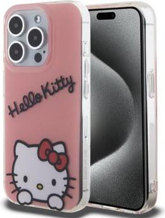 iPhone 15 Pro Hello Kitty IML Daydreaming-deksel - Rosa