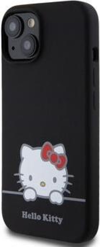 iPhone 15 Hello Kitty Daydreaming Liquid Silikondeksel - Svart