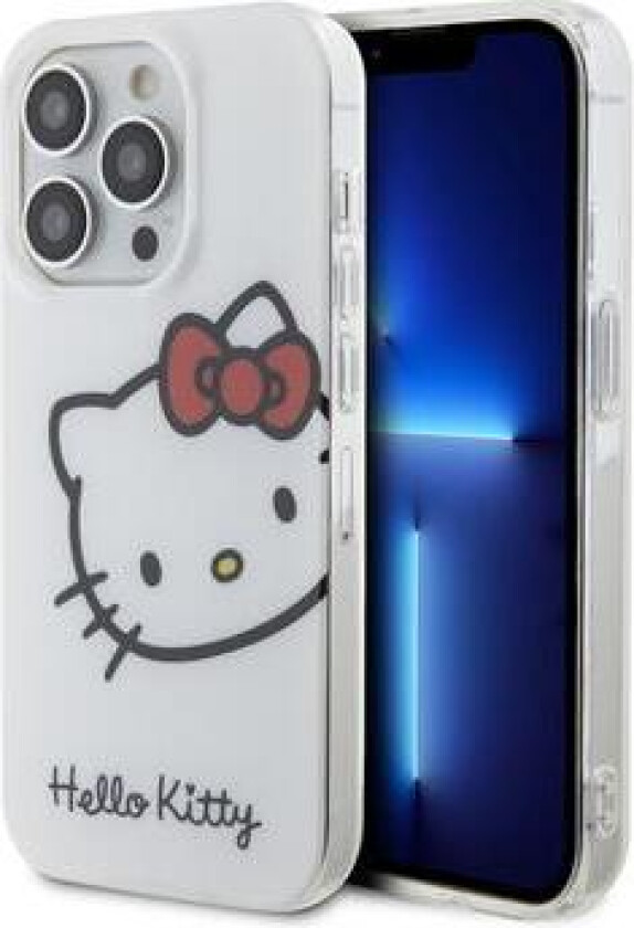 iPhone 15 Pro Max Hello Kitty IML Kitty Hode-deksel - Hvit