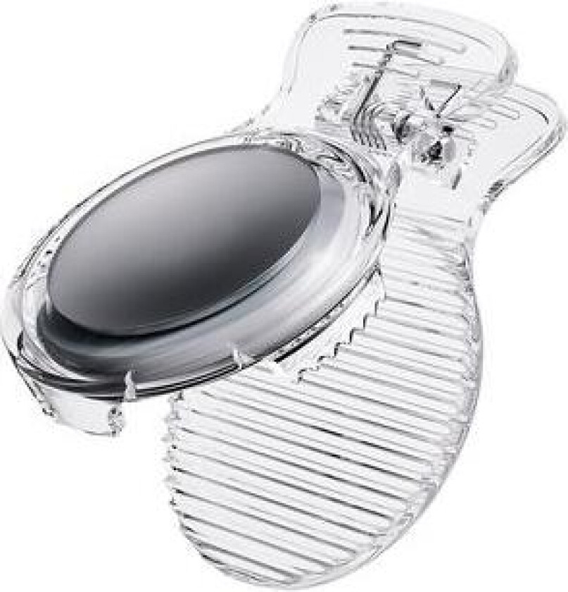 Beskyttelsesetui med klips for Apple AirTag Tracker Bluetooth Locator PC Cover - Gjennomsiktig