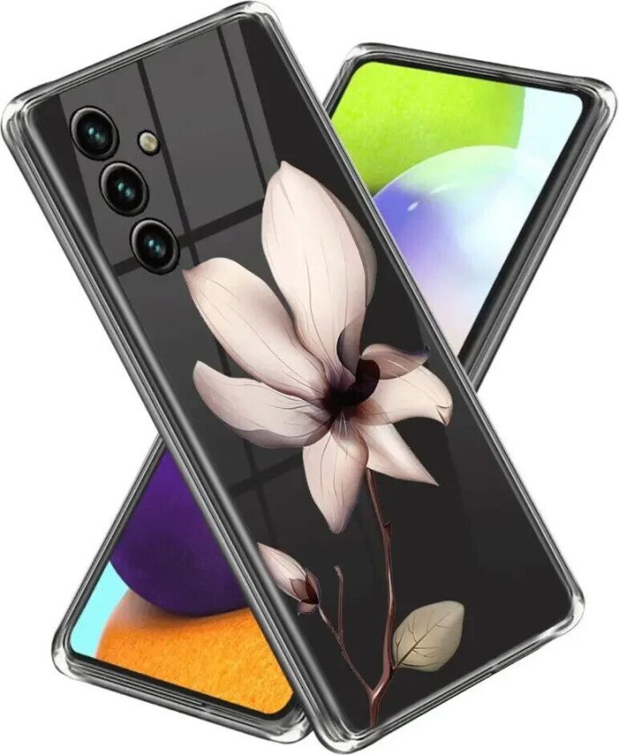 Samsung Galaxy A15 (5G) / A15 Fleksibelt Plastdeksel - Gjennomsiktig / Magnolia Blomst