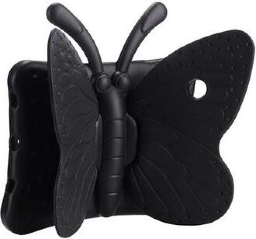 3D Butterfly Kids Støtsikkert EVA-telefondeksel med støtte for barn til iPad Pro 9.7 / Air 2 / Air - Svart
