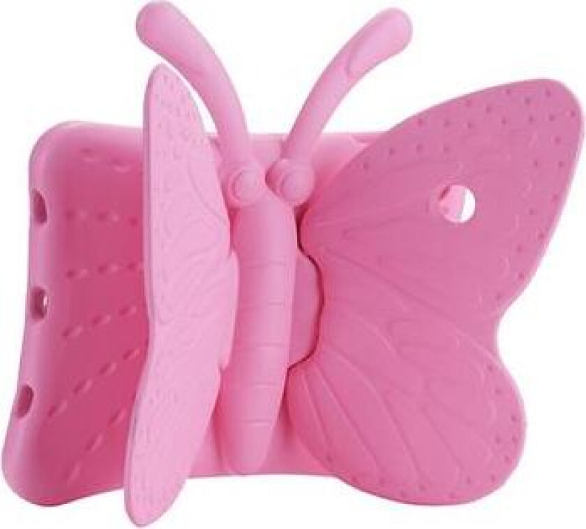 3D Butterfly Kids Støtsikkert EVA-telefondeksel med støtte for barn til iPad Pro 9.7 / Air 2 / Air - Rosa