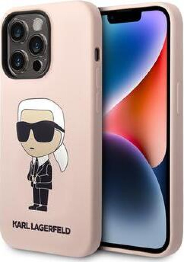 iPhone 15 Pro Max Karl Lagerfeld Ikonik Silikondeksel - Rosa