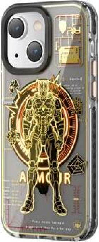 PQY Mecha Mag iPhone 14 Plus Hybrid-deksel - Oransje