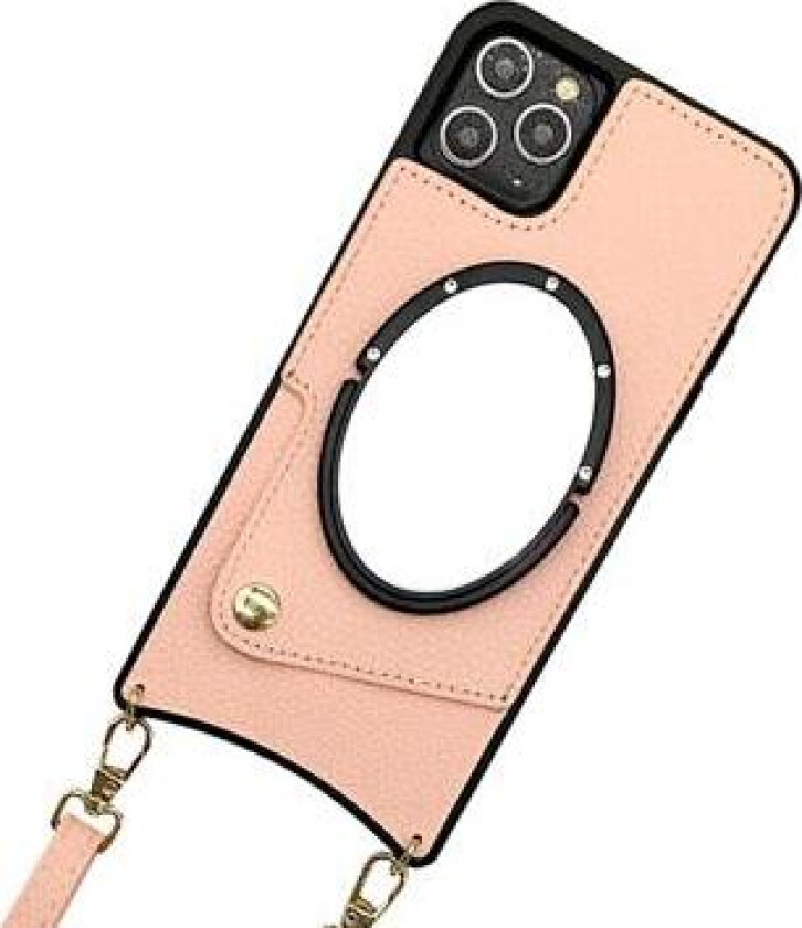 Fish Tail iPhone 14 Pro Belagt Deksel med Speil - Rosa