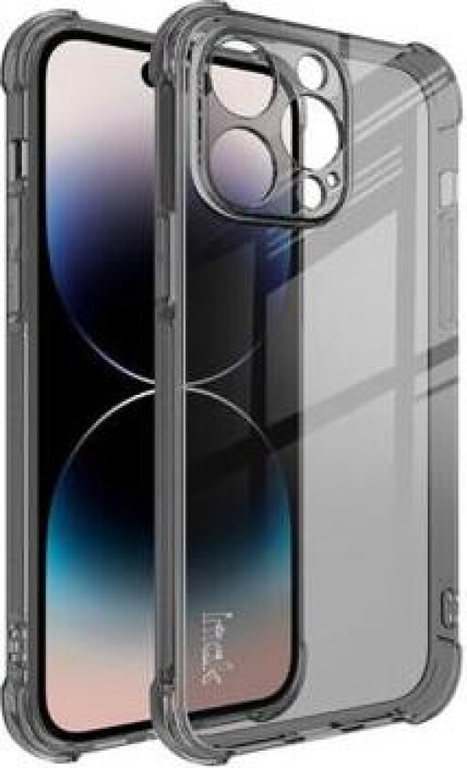 Drop-Proof iPhone 14 Pro TPU-deksel - Svart / Gjennomsiktig