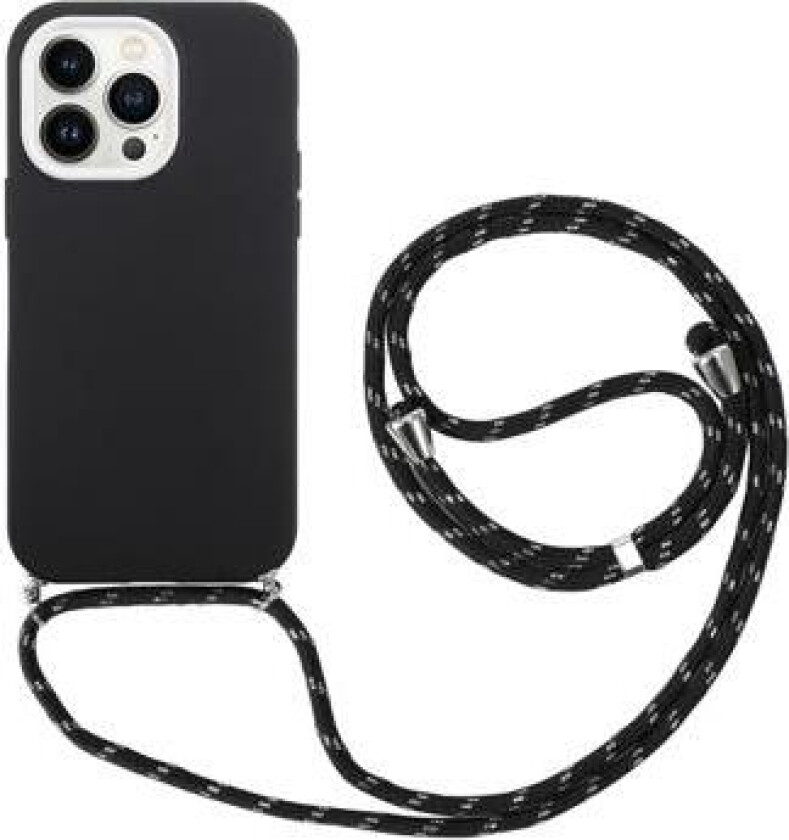 iPhone 14 Pro 360 Hybrid-Deksel med Snor - Svart