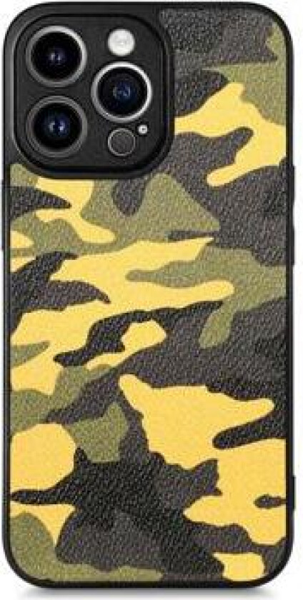 Camouflage Serie iPhone 14 Pro Hybrid-deksel - Gul