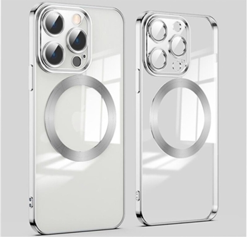 iPhone 14 Pro Max Magnetic Hybrid-deksel - Sølv