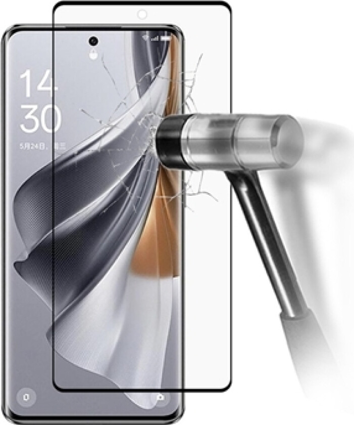 Oppo Reno10 Full Cover Skjermbeskyttere Panzerglass - Svart Kant