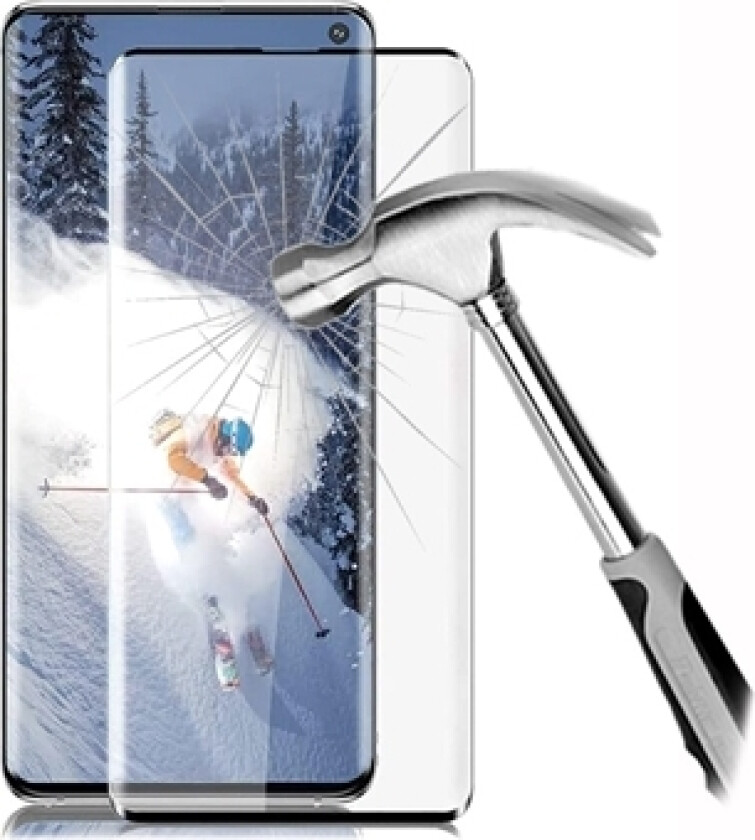 Samsung Galaxy S10 Full Cover Skjermbeskyttere Panzerglass - Svart Kant