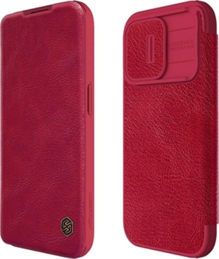 iPhone 15 Pro Max Nillkin Qin Pro Flip-deksel - Rød