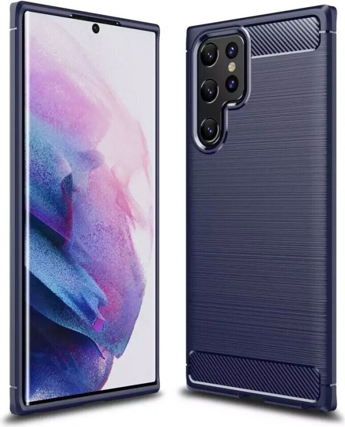 Samsung Galaxy S22 Ultra Brushed Carbon Deksel - Blå