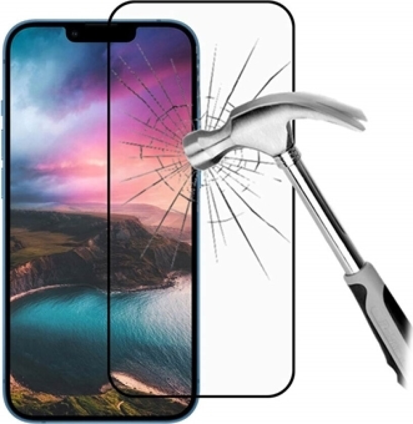 iPhone 14 Pro Max Rurihai Full Cover Skjermbeskyttere Panzerglass - Svart Kant