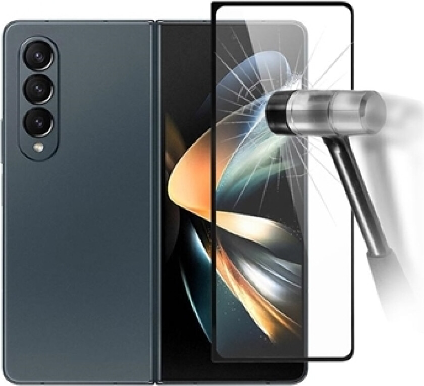 Samsung Galaxy Z Fold5 Full Cover Ytre Skjermbeskytter - Svart Kant