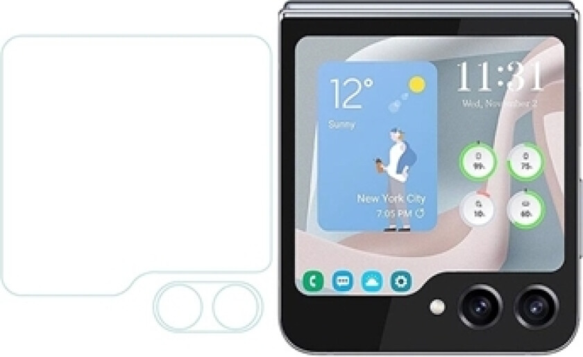 Samsung Galaxy Z Flip5 Ytre Beskyttelsessett - Klar