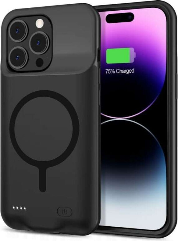 Tech-Protect iPhone 15 Pro Tech-Protect Powercase Batteri Deksel 7000 mAh - MagSafe Kompatibel - Svart