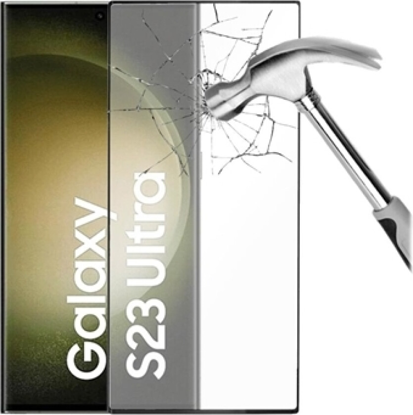 3D Samsung Galaxy S23 Ultra 5G Skjermbeskyttere Panzerglass - Svart