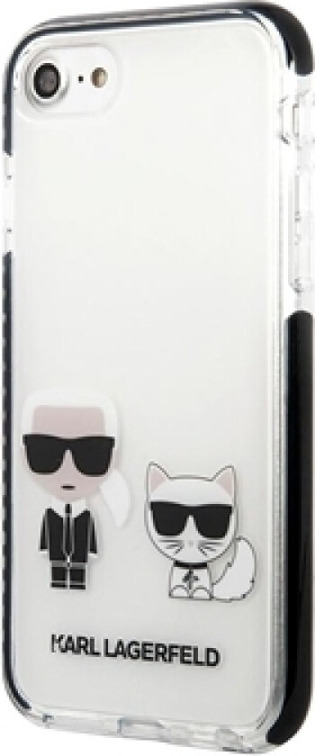 Karl & Choupette iPhone 7/8/SE (2020)/SE (2022) Hybrid-deksel - Hvit