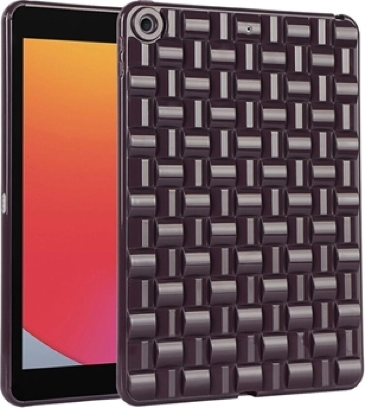 iPad 10.2 2019/2020/2021 Vevd Teksturert TPU-deksel - Vinrød