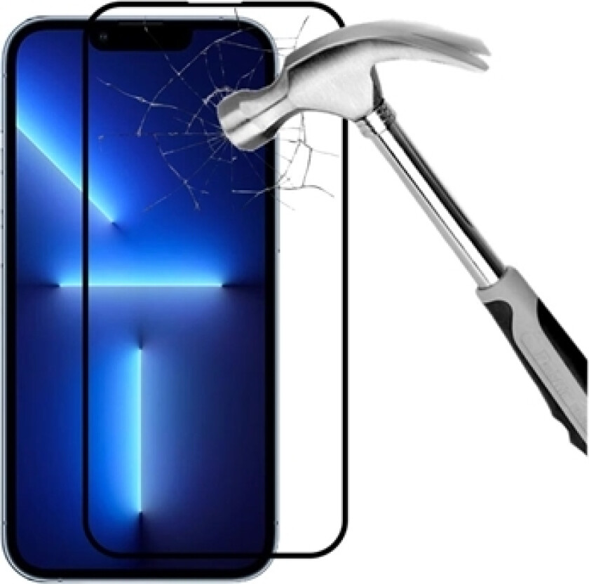 iPhone 15 Pro Max Rurihai Full Cover Skjermbeskyttere Panzerglass - Svart Kant