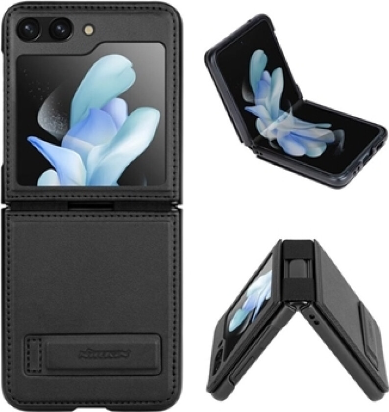 Samsung Galaxy Z Flip5 Nillkin Qin Series Hybrid-deksel - Svart