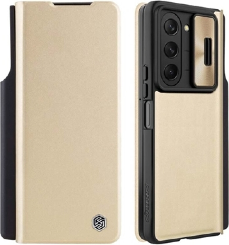 Samsung Galaxy Z Fold5 Nillkin Qin Pro Flip-deksel - Gull