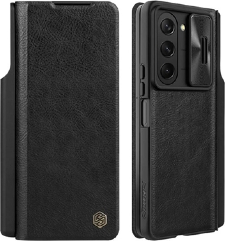 Samsung Galaxy Z Fold5 Nillkin Qin Pro Flip-deksel - Svart
