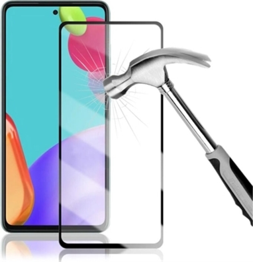 Samsung Galaxy A52 5G/A52S 5G/A53 5G Mocolo Full Dekning Skjermbeskyttere Panzerglass - 9H - Svart Kant