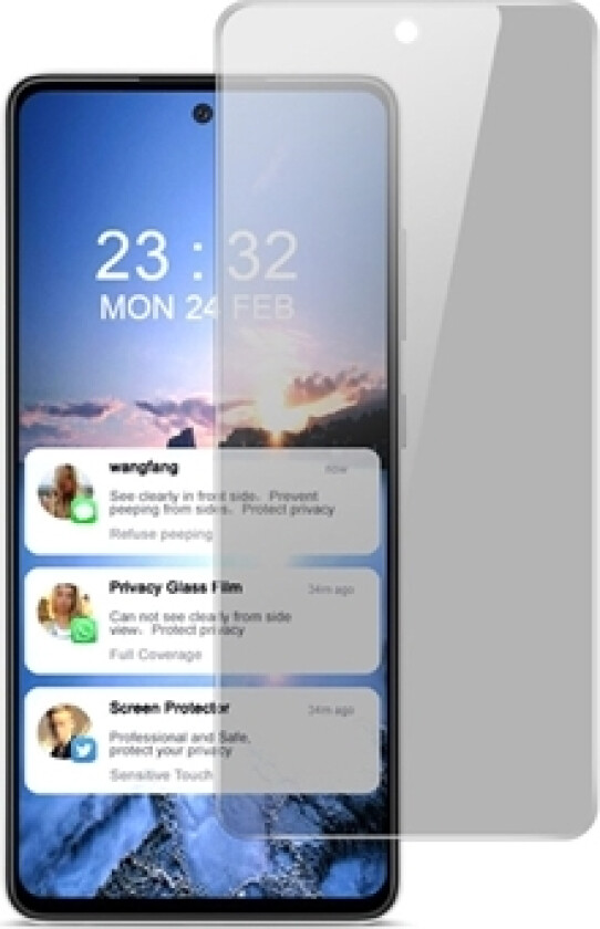 Samsung Galaxy A52 5G/A52s 5G Imak Privacy Full Cover Skjermbeskyttere Panzerglass