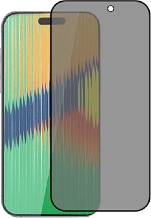 iPhone 15 Plus Privacy Full Cover Skjermbeskyttere Panzerglass - Svart Kant