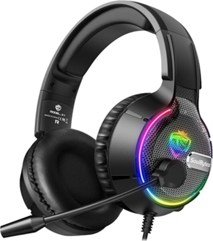 SoulBytes S19 Gaming Headset med RGB - Svart