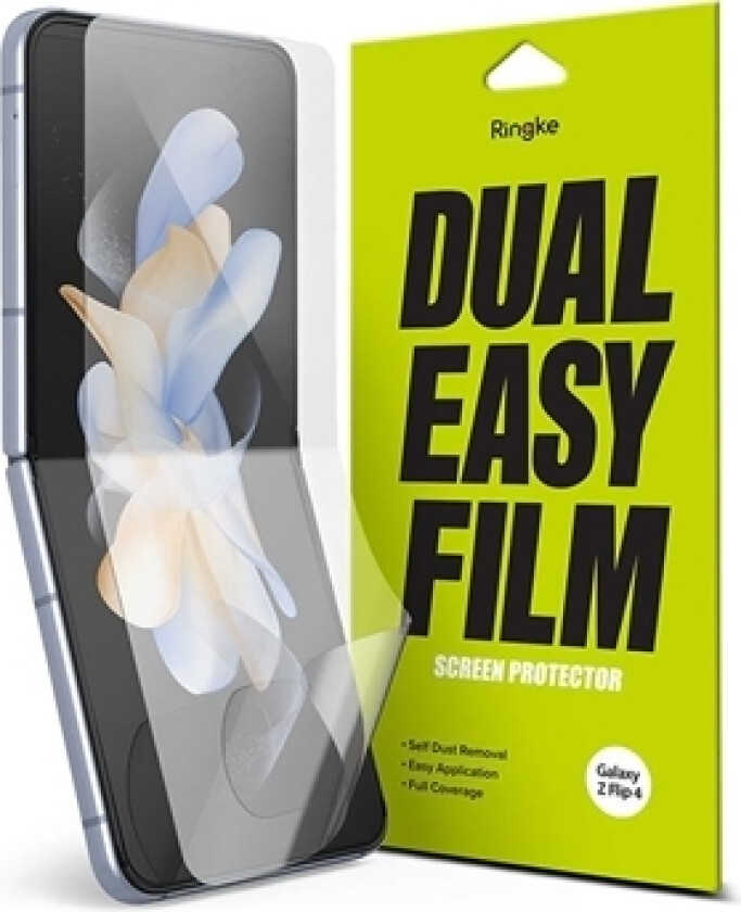 Dual Easy Film Samsung Galaxy Z Flip4 Skjermbeskytter - 2 Stk.