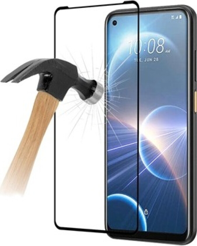 Full Cover HTC Desire 22 Pro Skjermbeskyttere Panzerglass - Svart
