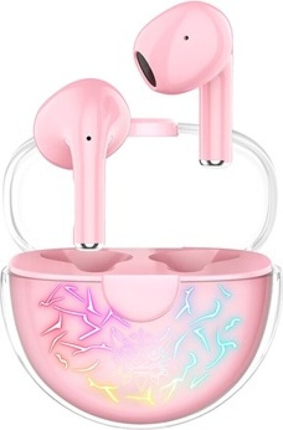 Onikuma T35 Bluetooth 5.1 Gaming TWS Øretelefoner - Rosa