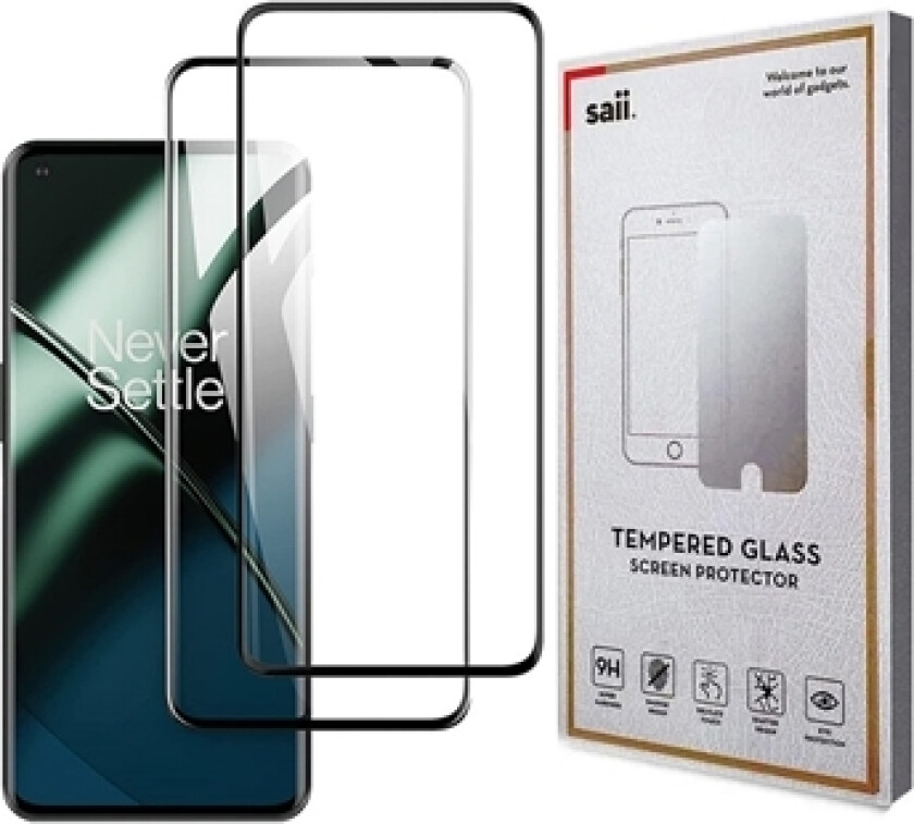 3D Premium OnePlus 11 Skjermbeskyttere Panzerglass - 2 Stk.
