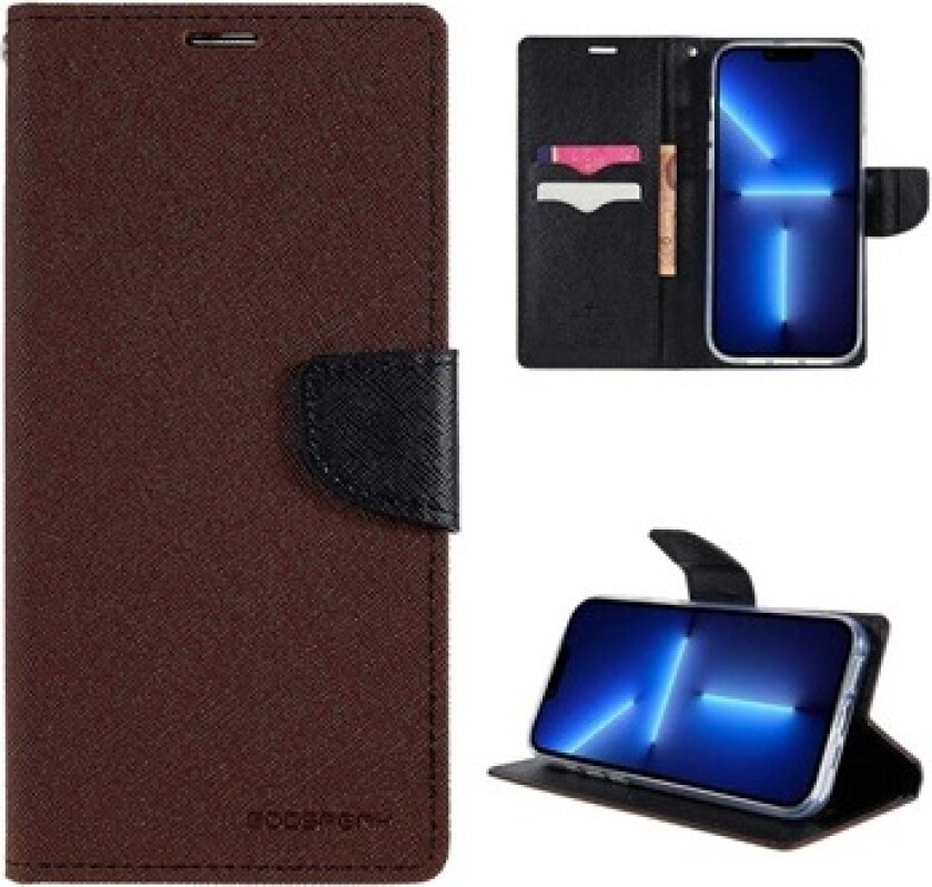 Goospery Fancy Diary iPhone 14 Pro Max Lommebok-deksel - Brun