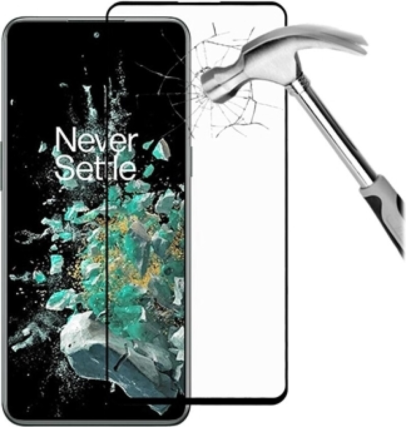 Full Cover OnePlus 10T Skjermbeskyttere Panzerglass - Svart