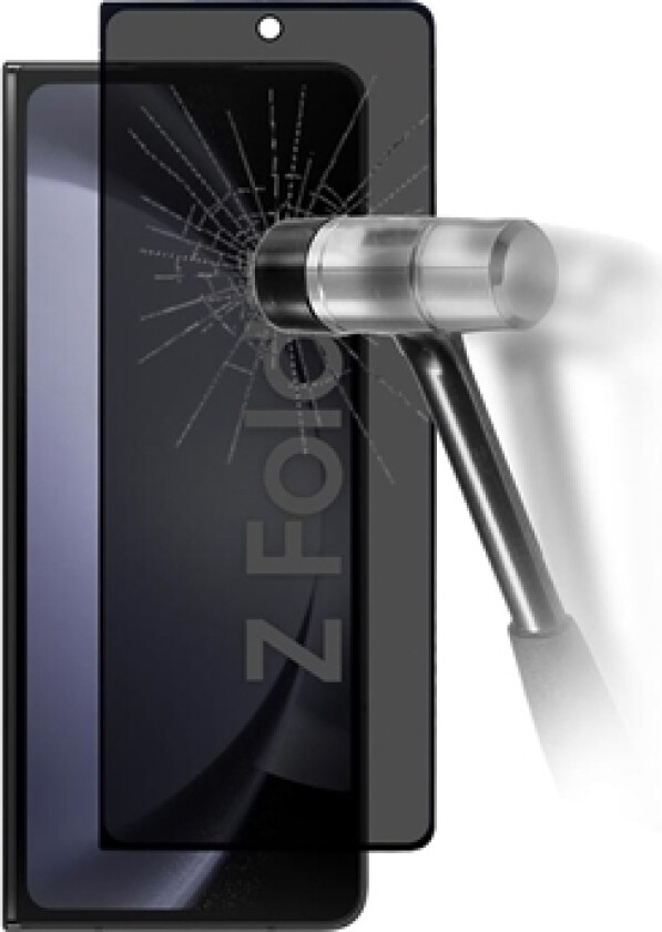 Samsung Galaxy Z Fold5 Privacy Full Cover Skjermbeskyttere Panzerglass - Svart Kant